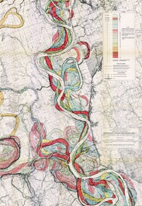 Fisk Map of the Mississippi through the ages