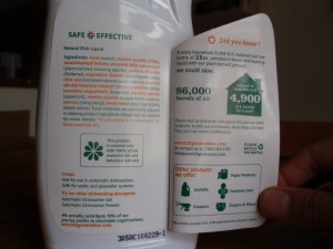 Stats and info revealed on Dish liquid bottle